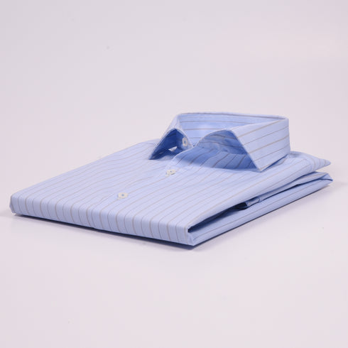 CK Sky Blue Narrow Striped Shirt